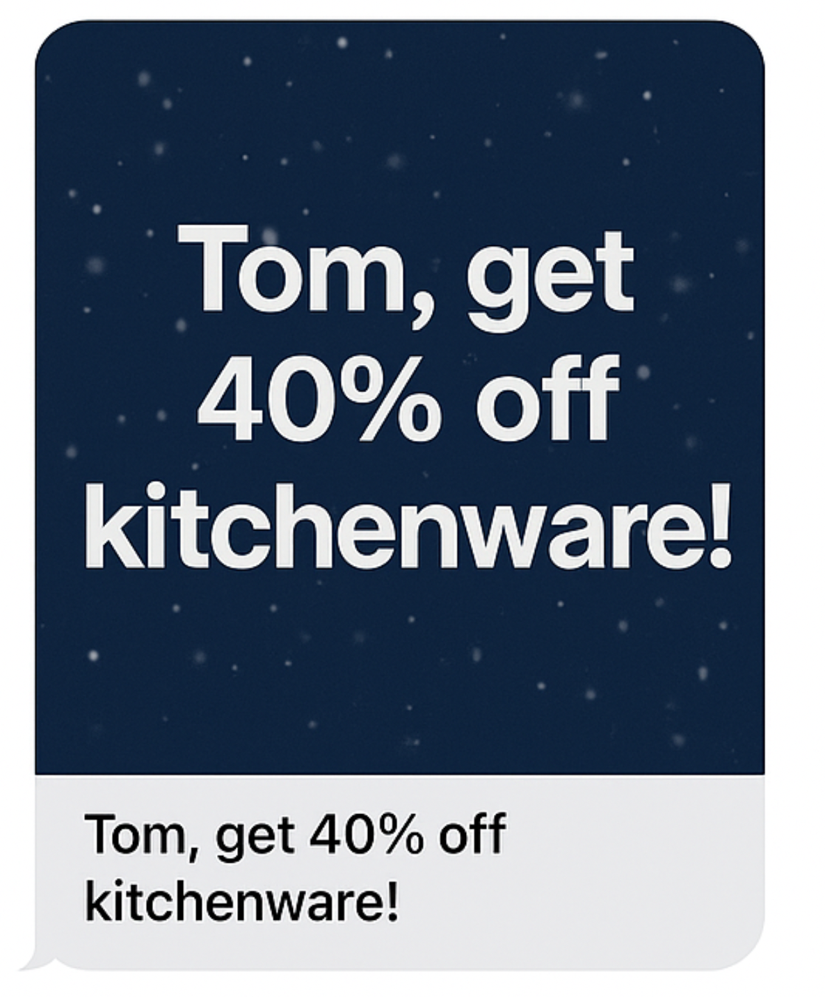 Personalized link preview example in messaging app